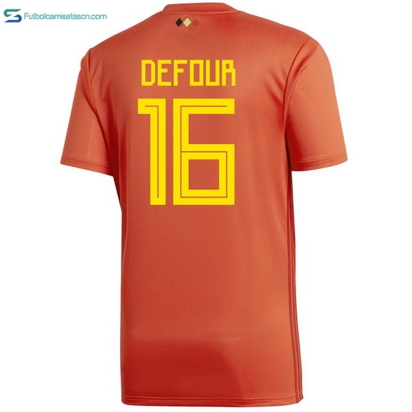 Camiseta Belgica 1ª Defour 2018 Rojo